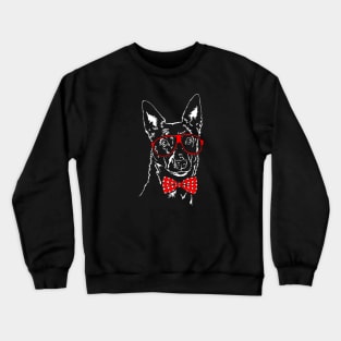 Cute Australian Kelpie dog portrait Crewneck Sweatshirt